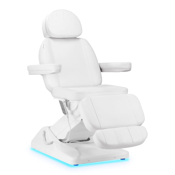 Electric Treatment Chair Sillon Luxury, 3 Motors - White