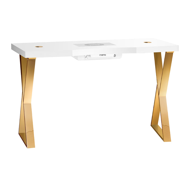 Manicure Tafel Momo 04 Goud-Wit met Afzuiging