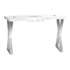 Manicure Table Momo 04 - Silver and White