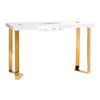 Manicure Table Momo 05 with Dust Extraction - Gold and White