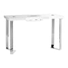 Manicure Table Momo 05 with Dust Extraction - Silver and White