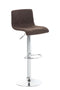 Bar Stool with Backrest, Adjustable and Swivelling - Brown