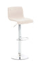 Bar Stool with Backrest, Adjustable and Swivelling - Cream