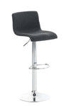 Bar Stool with Backrest, Adjustable and Swivelling - Dark Grey
