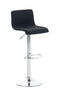 Bar Stool with Backrest, Adjustable and Swivelling - Black