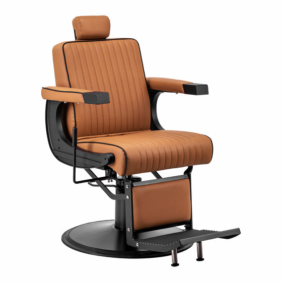 Barber Chair Gabbiano Visionerio - Brown and Black