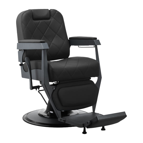 Barber Chair Gabbiano Bruno - Black-Grey