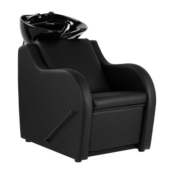 Backwash Unit Gabbiano Carmen, Adjustable Footrest - Black