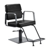 Hairdressing Chair Gabbiano Porto - Black and Grey