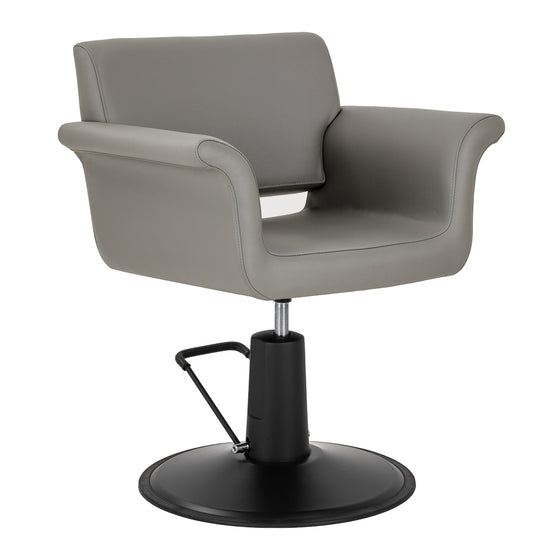 Hairdressing Chair Gabbiano Lucca - Grey and Black