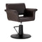 Hairdressing Chair Gabbiano Lucca - Brown and Black