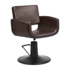 Hairdressing Chair Gabbiano Mataro - Brown and Black