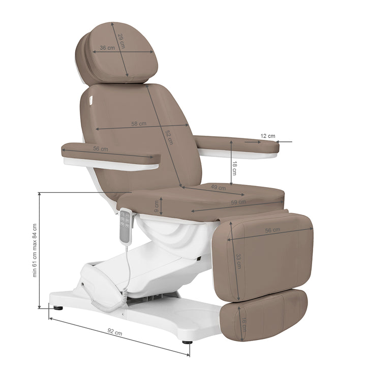 Behandelstoel Elektrisch Sillon Classic 3 Motoren Bruin - afbeelding 20