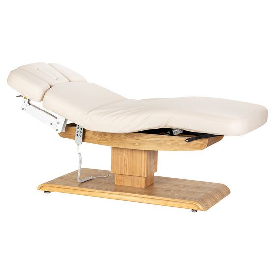 Electric Massage Table Sillon Relax - Cream and Light Brown