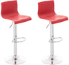 Bar Stool Set of 2, Adjustable and Swivelling - Red