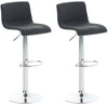 Bar Stool Set of 2, Adjustable and Swivelling - Dark Grey