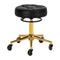 Salon Stool Gabbiano D054G - Black and Gold