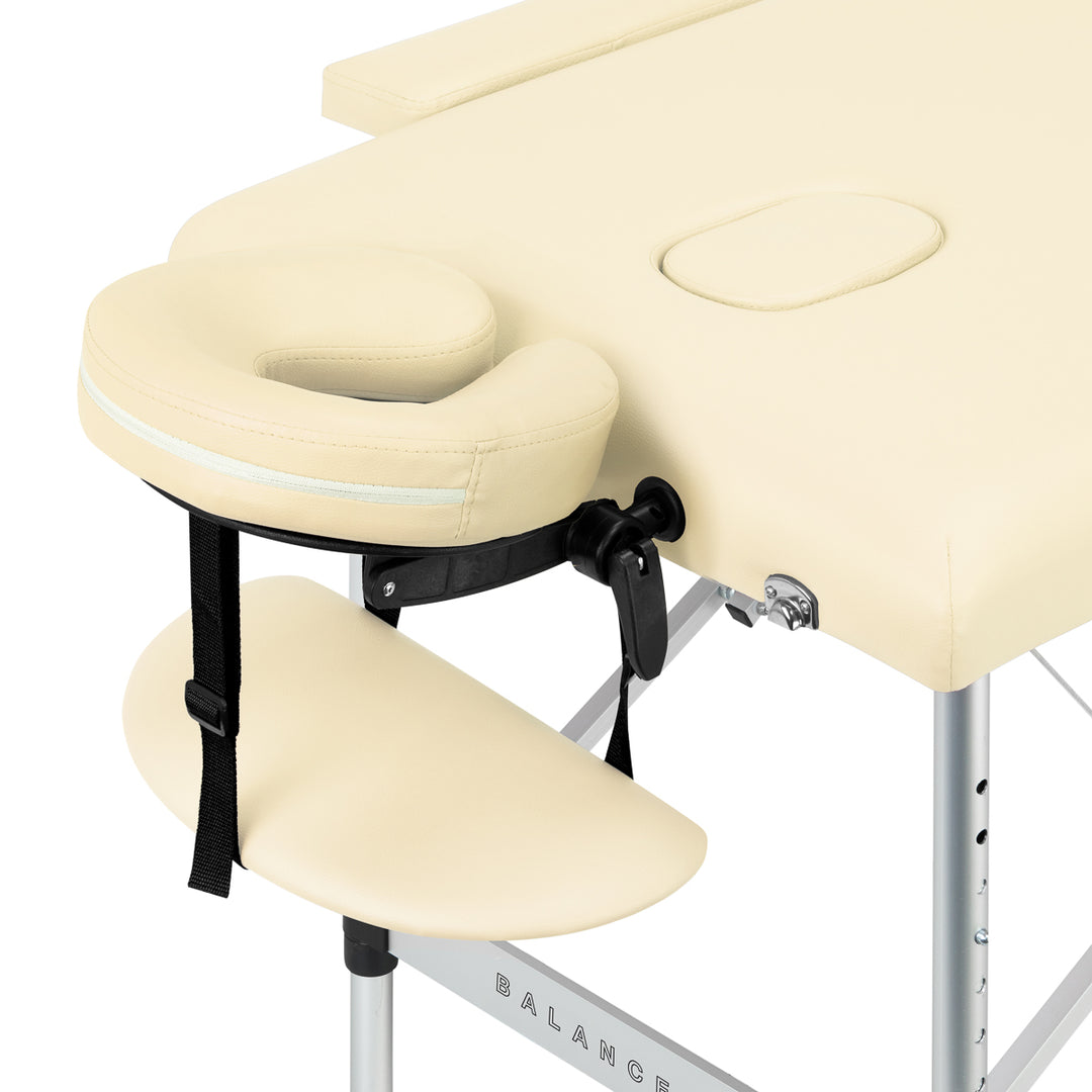 Folding Massage Table Balance 2 Zones - Cream