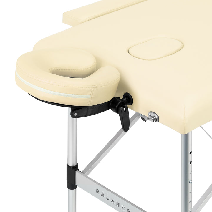 Folding Massage Table Balance 2 Zones - Cream