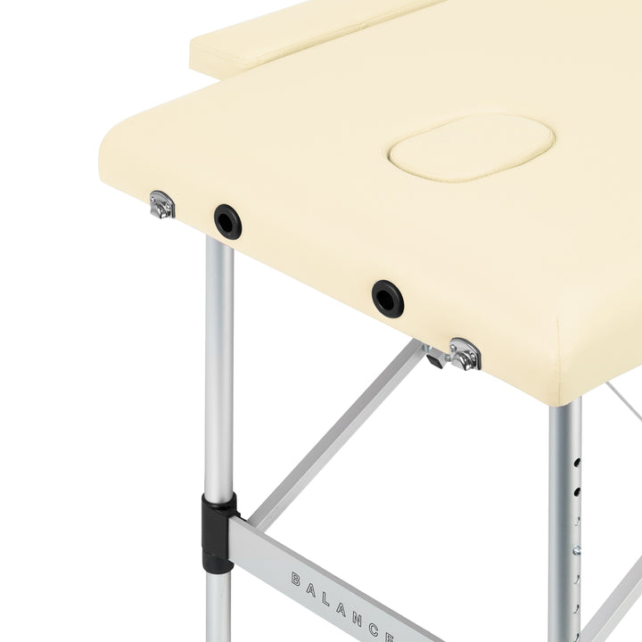 Folding Massage Table Balance 2 Zones - Cream