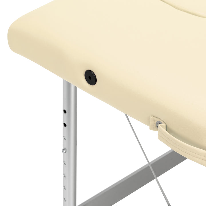 Folding Massage Table Balance 2 Zones - Cream