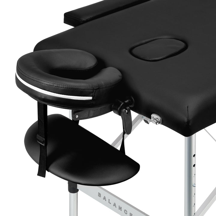 Folding Massage Table Balance 2 Zones - Black