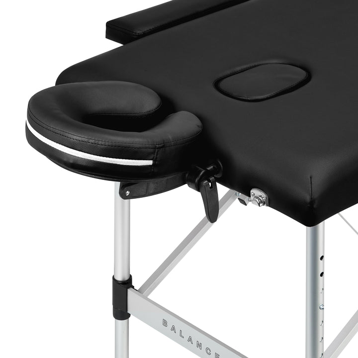 Folding Massage Table Balance 2 Zones - Black