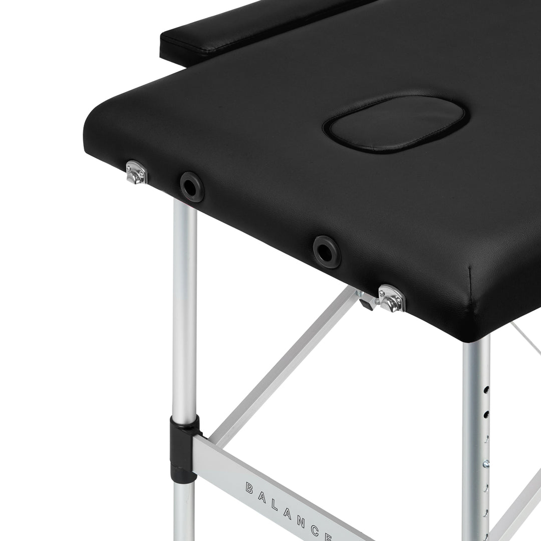 Folding Massage Table Balance 2 Zones - Black