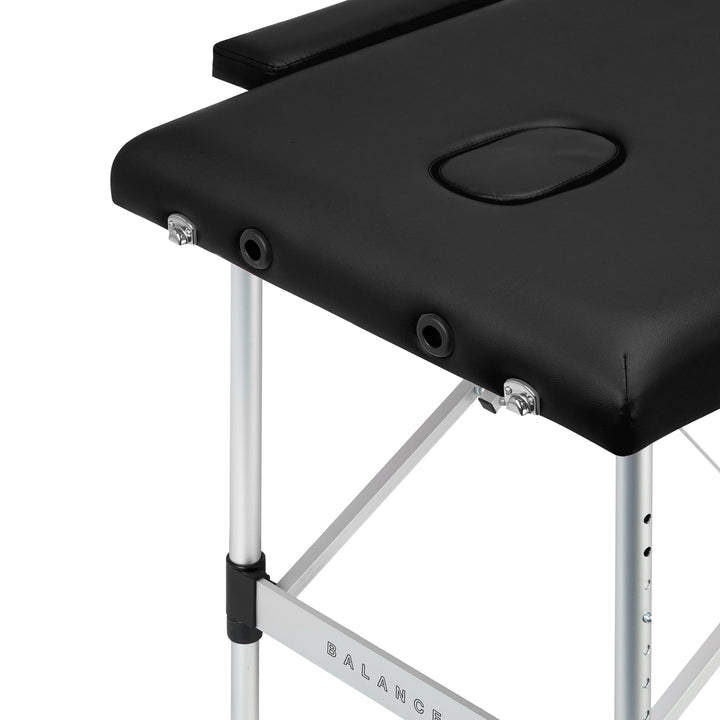 Folding Massage Table Balance 2 Zones - Black
