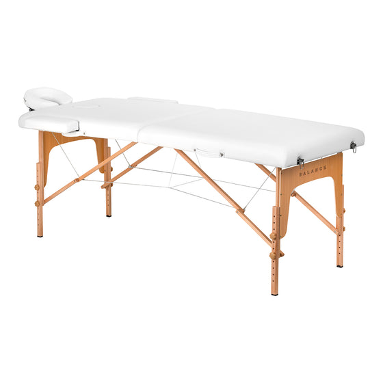 Folding Massage Table Balance 2 Zones - White