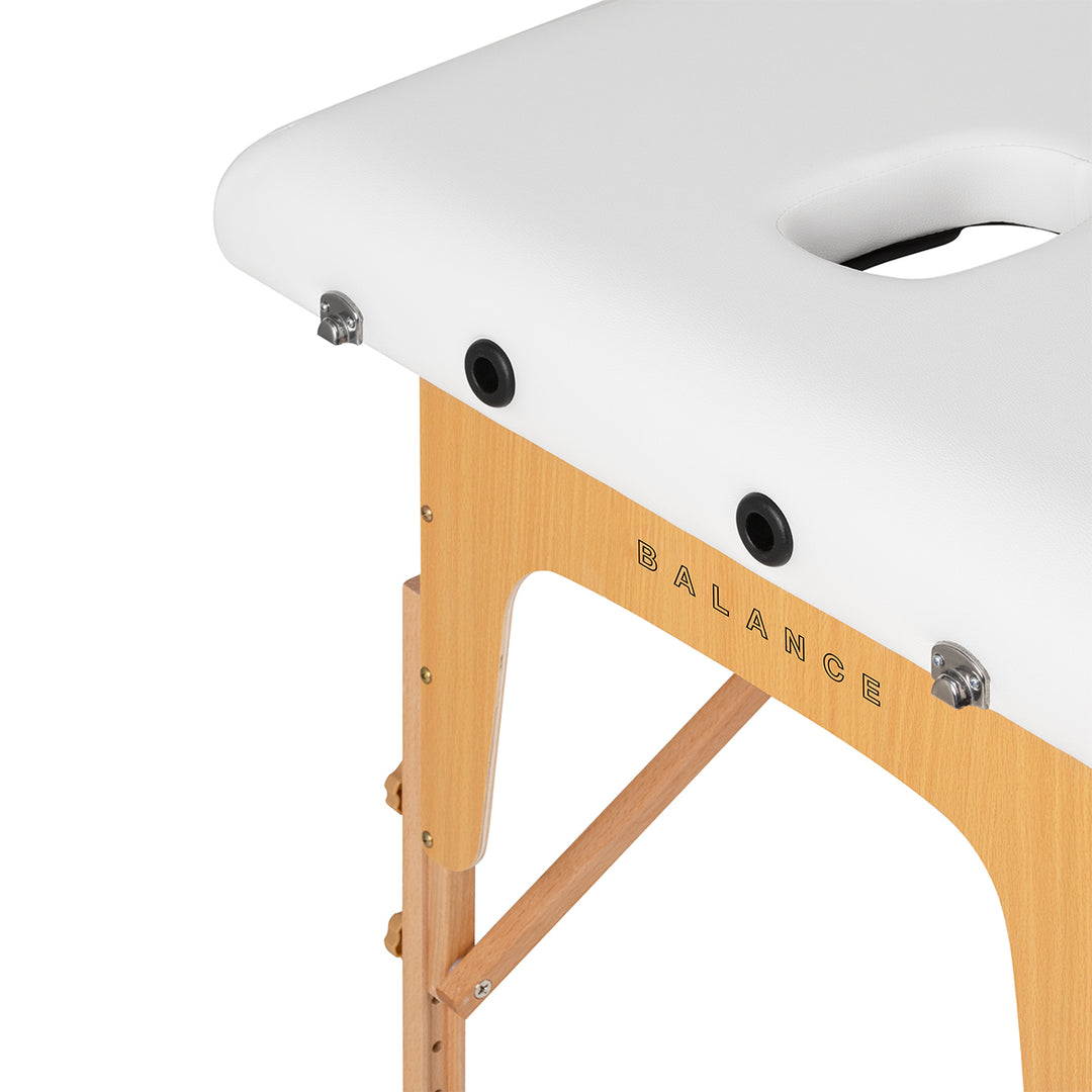 Folding Massage Table Balance 2 Zones - White