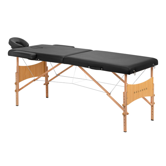 Folding Massage Table Balance, 2 Zones - Black