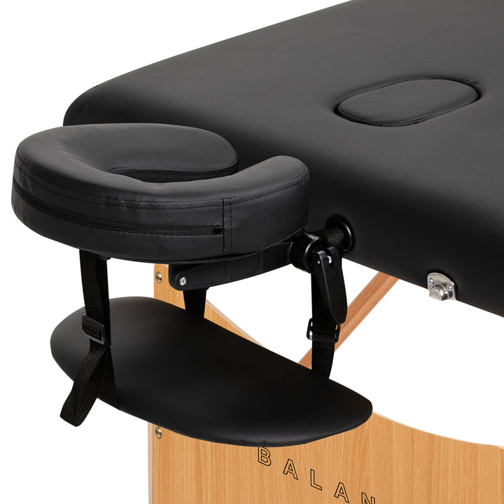Folding Massage Table Balance, 2 Zones - Black