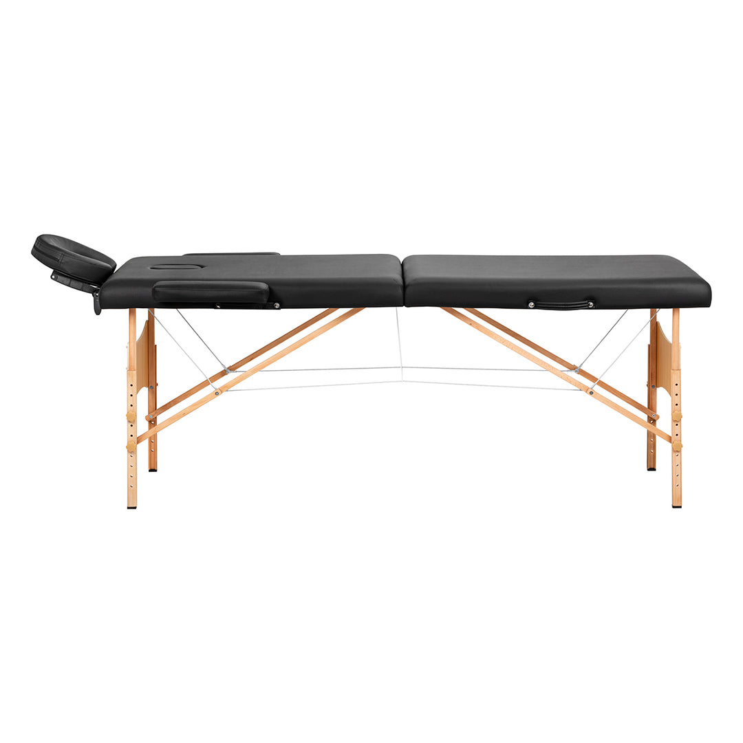 Folding Massage Table Balance Lux, 2 Sections - Black