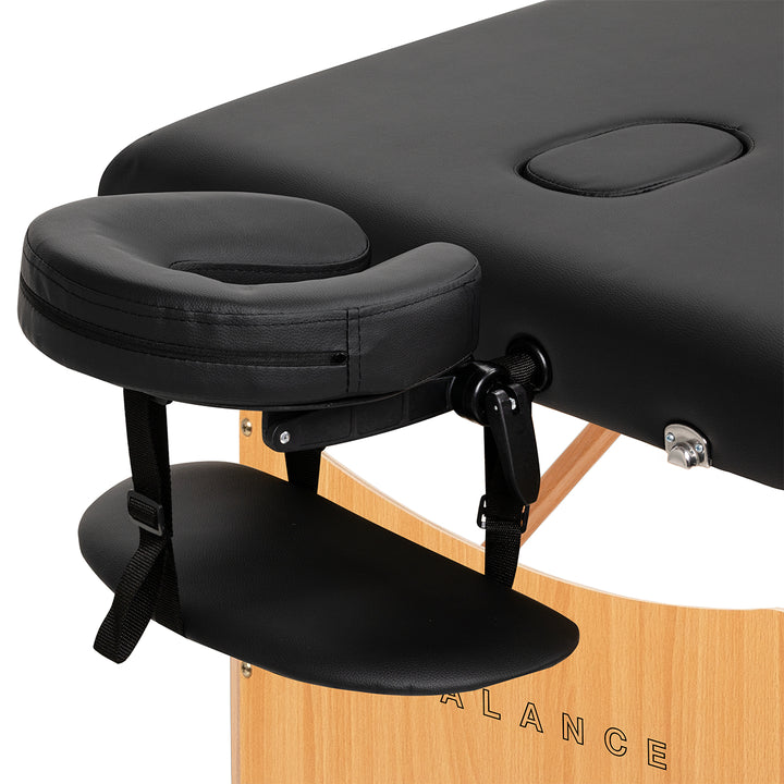 Folding Massage Table Balance Lux, 2 Sections - Black