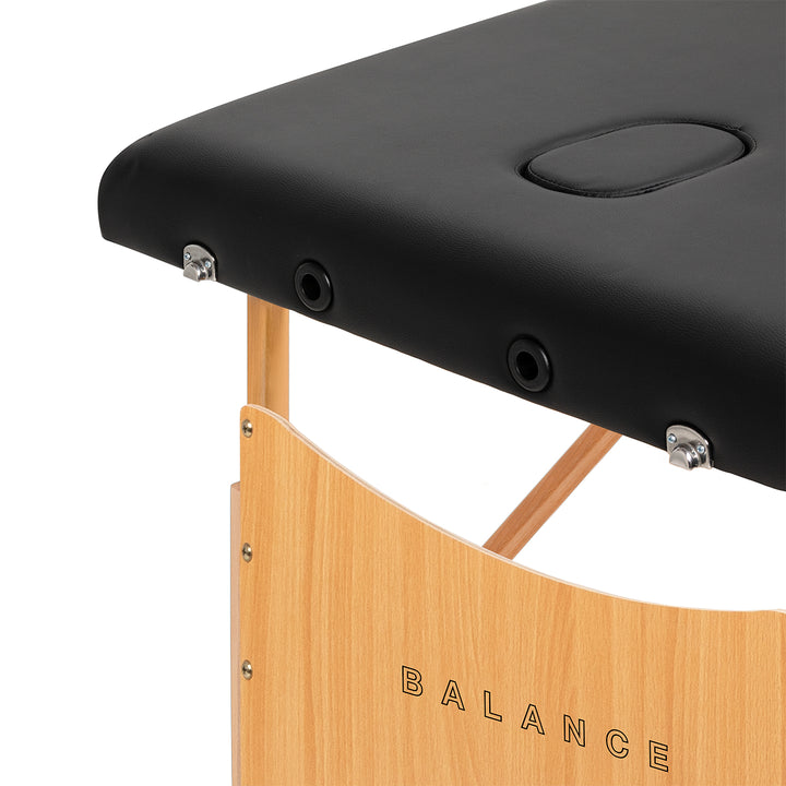 Folding Massage Table Balance Lux, 2 Sections - Black