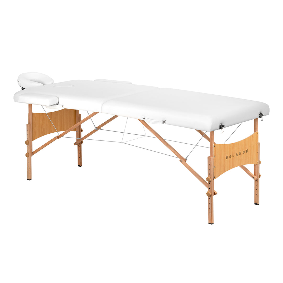 Folding Massage Table Balance Lux, 2 Sections - White