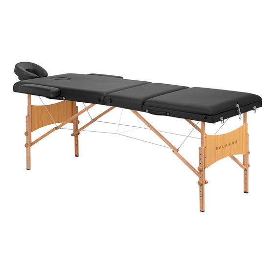 Folding Massage Table Balance Lux, 3 Sections - Black