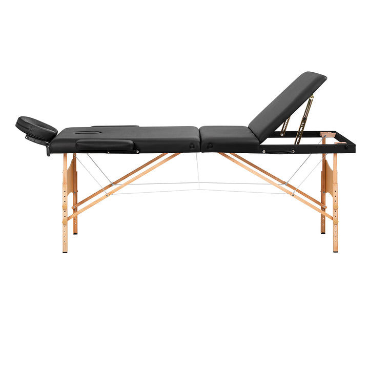 Folding Massage Table Balance Lux, 3 Sections - Black