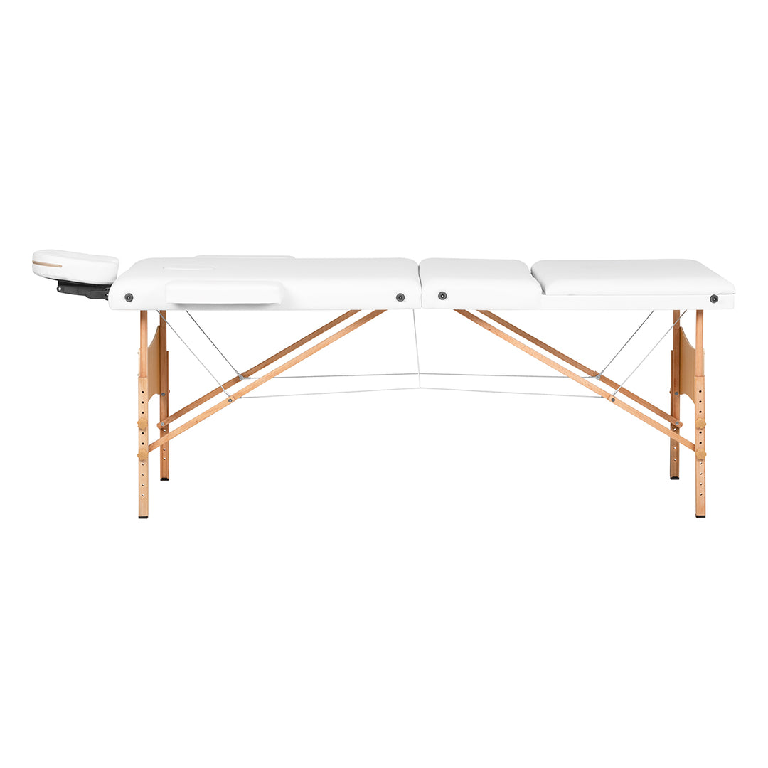 Folding Massage Table Balance Lux, 3 Sections - White