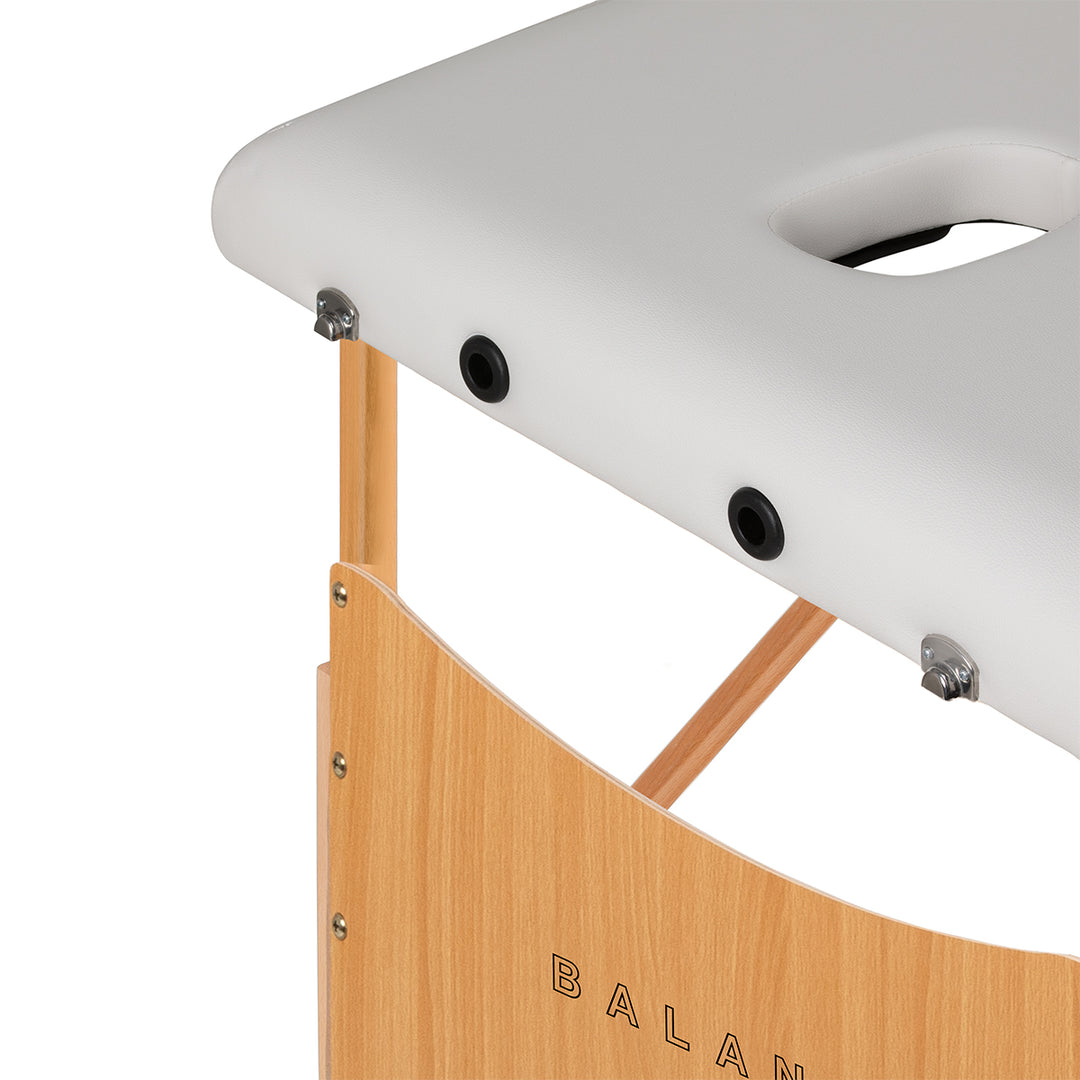 Folding Massage Table Balance Lux, 3 Sections - White
