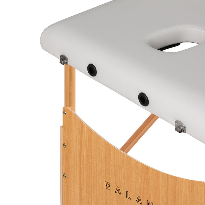 Folding Massage Table Balance Lux, 3 Sections - White