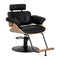 Hairdressing Chair Gabbiano Florence - Walnut Black