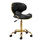 Salon Stool Gabbiano Q-4599G v2 - Black and Gold