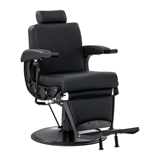 Barber Chair Gabbiano Continental with Massage - Black