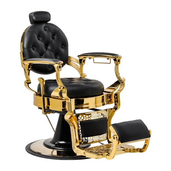 Barber Chair Gabbiano Niccolo - Black and Gold
