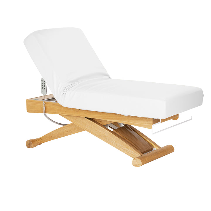 Massagetafel Elektrisch Sillon Siesta Wit-Lichtbruin - afbeelding 3