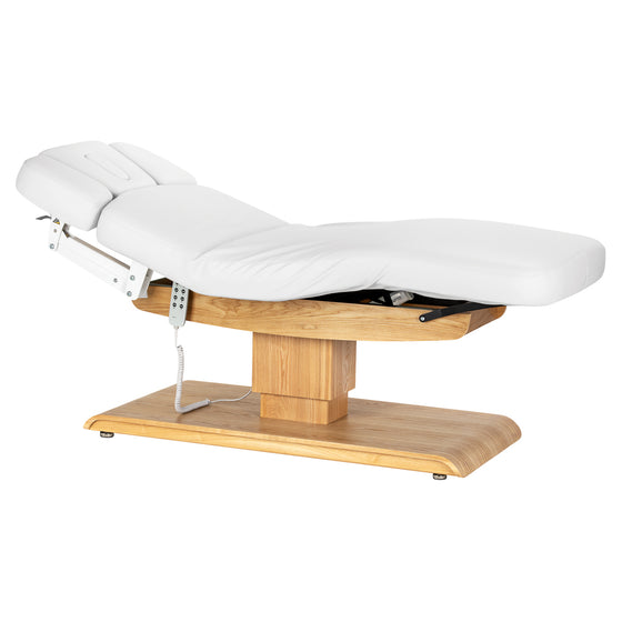 Massage Table Sillon Relax - White & Light Brown
