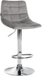 Bar Stool 107, Adjustable and Swivelling - Grey