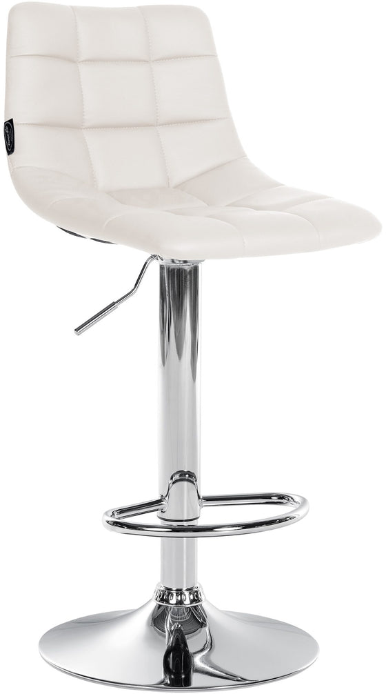 Bar Stool, Adjustable, Swivelling - White